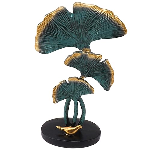 Estatua de hoja de Ginkgo de resina para decoración
