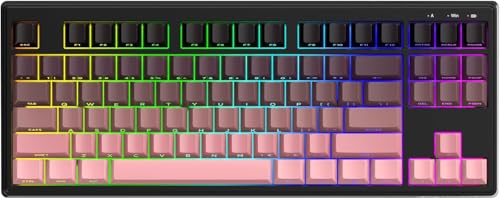 M87V2 Wireless Keyboard, Low Profile Quiet Typing Membrane Gaming Keyboard