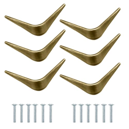 Image of VOLO V knobs for Drawers and cabinets for Home /Kitchen /Offices and Hotels - Versatile Solution for Home, Hotel, and Office Doors (Antique Brass, 6)