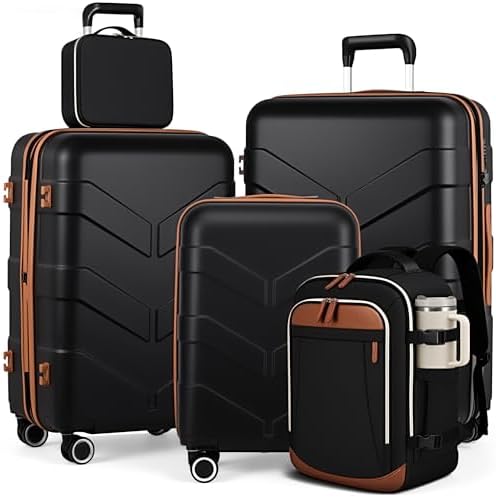 TILYMOL Luggage Sets 5 Piece - Expandable Suitcase Set with TSA L...