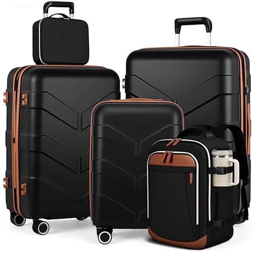 TILYMOL Luggage Sets 5 Piece - Expandable Suitcase Set TSA