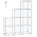 TomCare Cube Storage 9-Cube Book Shelf Storage Shelves Cube Organizer Closet Organizer Shelves Plastic Bookshelf Bookcase DIY Closet Cabinet Organizers Shelving for Bedroom Office Living Room, White