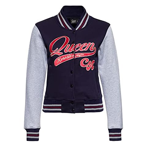 Queen Kerosin Damen College Sweatjacke Cover