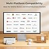 SVANTTO Stampante etichette spedizione ad alta velocità 4x6”, 180 mm/s, compatibile con i sistemi Windows/macOS/Android/iOS, stampa senza inchiostro, compatibile con UPS/Colissimo/Shopify/eBay/Vinted
