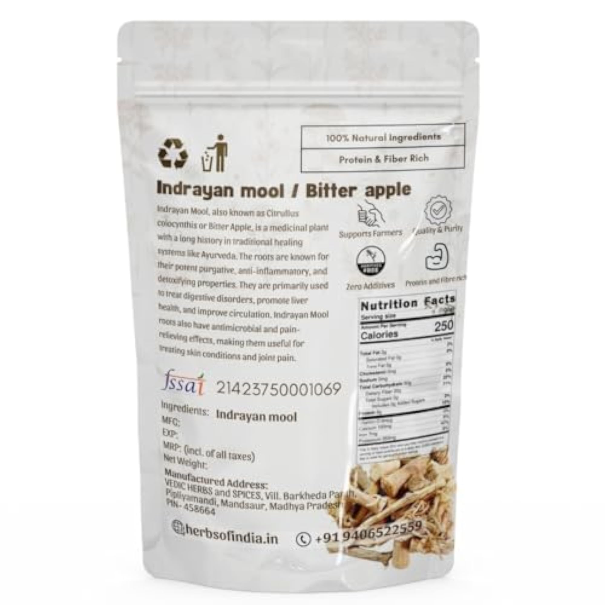 Aromatica Indrayan Root Powder for Wellness