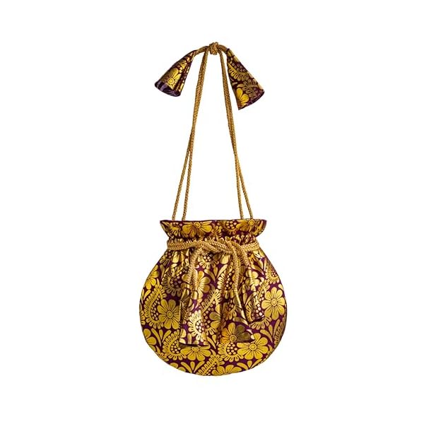 DADI NANI POTALIS Satin Potli Bag For Women Ideal For Parties, Weddings, Gifting, Festivals