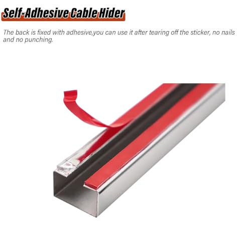 Escondite de cables autoadhesivo y pasacables de acero inoxidable oro 40x20mm 6