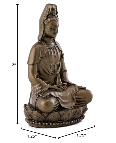 Estatua decorativa pequeña Guan Yin Top Collection 3 in miniatura 7
