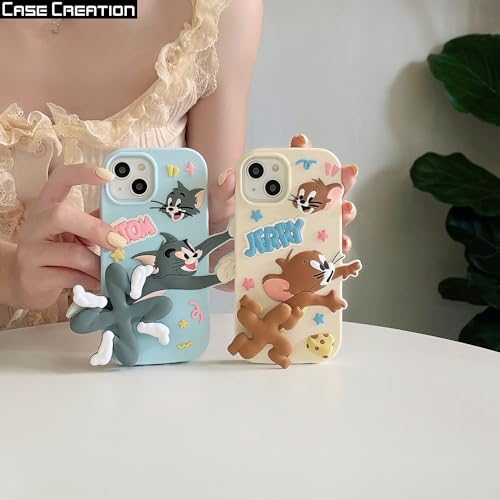 Image of COVERLY for iPhone 12 Pro Cartoon Case, 3D Fidget Spinner Funny Spin Cute Full Protective Back Case Soft Silicone Stylish Fashion Aesthetic Cover for Apple iPhone 12 Pro (Blue)