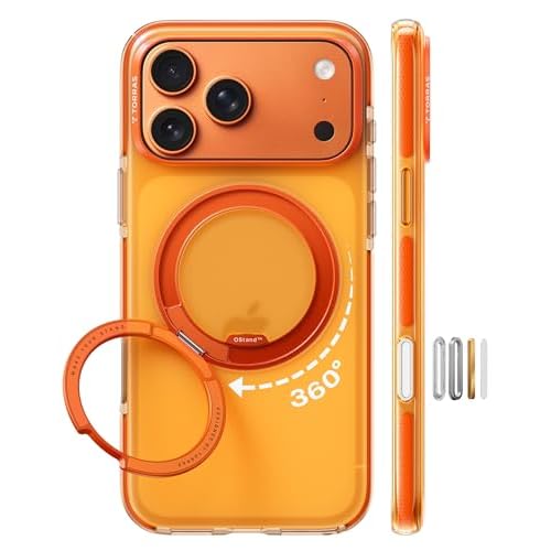 TORRAS O3 Hue for iPhone 17 Pro Case,4X Military-Grade Air Drop Protection with Shockproof Airbag Bumper,360 Strong Magnetic Stand Compatible with Mag
