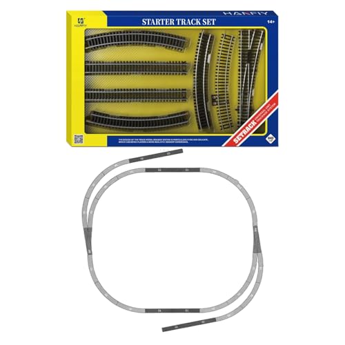 BrickBounty 28 Pcs HO Scale Train Track Set Metal Track Compatible with 1:87 Scene of Realistic Model of Train Accessories