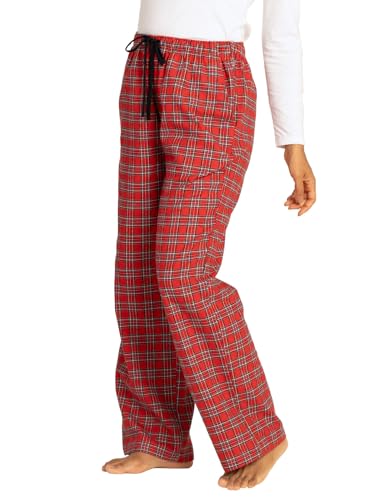 Image of LAPASA Women's Flannel Pajama Pants with Pockets & Drawstring L74 | Comfy flannel lounge sleep PJ pants with cozy warmth and soft comfort, perfect for relaxing, sleeping, and home wear.