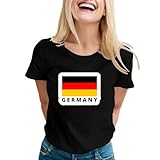 De alta calidad: esta camiseta para mujer con estampado de bandera está hecha de una mezcla de algodón, ofrece una sensación agradable y suave y es transpirable y cómoda.