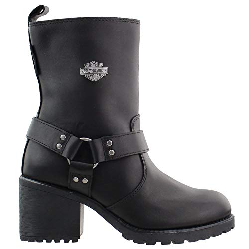 Image of Harley-Davidson Women's Howell 6.75 inch Black Waterproof Motorcycle Boots, D84665