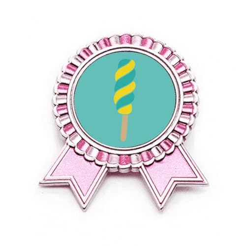 Broche en spirale jaune vert Sweet Ice métal taille M insigne pour veste et sac à dos