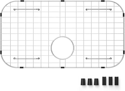 Kitchen Sink Grid and Sink Protectors 26-1/16" x 14-1/16"- Rear Drain by COWHERDING - Used condition - US$30.63