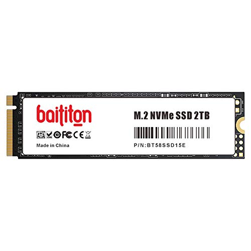 BAITITON NVME 2TB SSD M.2 2280 PCIe Express GEN3.0x4 Disco Duro Interno Unidad de Estado sólido de Alto Rendimiento