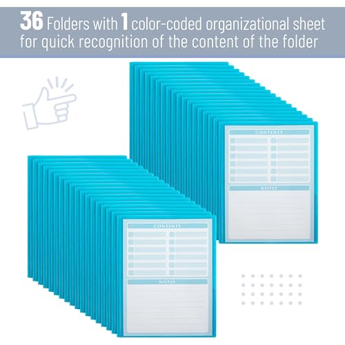 image for Mr. Pen- Plastic Folders with Pockets and Prongs, 36 Pack, Letter Size