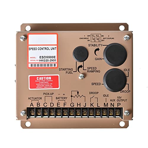 kimllier ESD5500E Elektronischer Motordrehzahlregler Gleichstrom 12 V 24 V Generator-Bedienfeld ESD5500 Cover