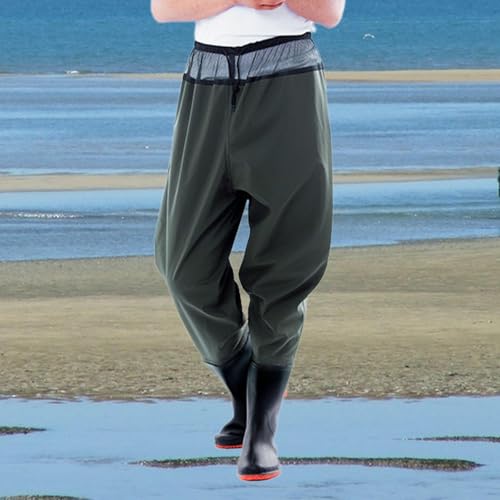 Waders avec Bottes Pantalon Imperméable de Pêche en PVC Antidérapant - 5