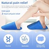 AOOWU Foot Ice Pack Slippers, 2 Pack Hot Cold Therapy Gel Slippers for Plantar Fasciitis, Neuropathy Pain Relief, Diabetic Foot, Chemotherapy, Toe Pain, Swollen Feet, Gout - Image 5