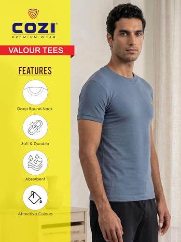 Image of Lux Cozi Men's Cotton Vest (Pack of 4) (Color & Prints May Vary)
