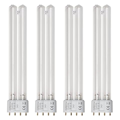 Oxyful 18W UV Ultraviolet 2G11-4 Pin Base Replacement Light Clarifier Lamp Filter for Aquarium Koi Pond Fish Tank Compatible to CUV-318 / CUV-618-4 Pack Cover
