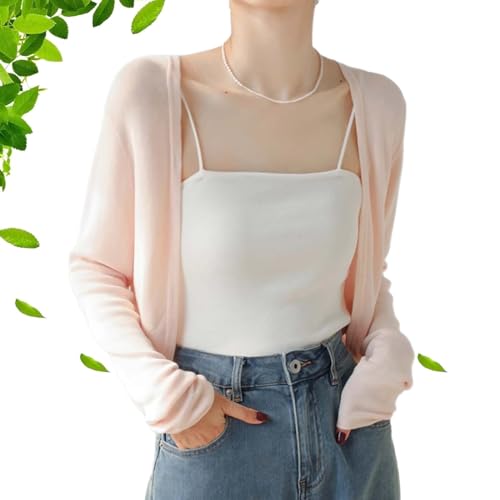 KCRPM Sun Knit Cardigan Women's Thin Ice Silk Coat Shawl, Extractiony Sun Knit Cardigan, 2024 New Summer Uv Blocking Shirts