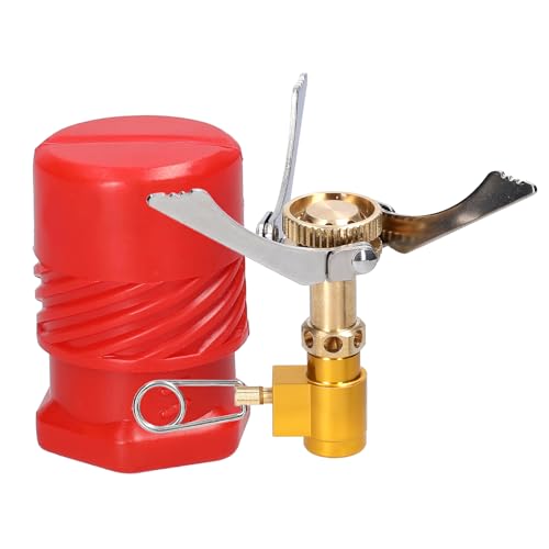 Hornillo portátil de camping quemador de gas para mochila, estufa de camping plegable, 1600 W, para cocinar al aire libre, camping, picnic, senderismo, acero inoxidable, aleación de aluminio, cobre