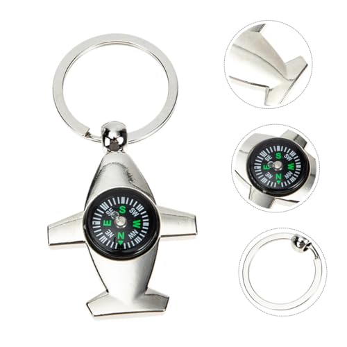 Set de 4 brújulas de llavero portátil para camping y senderismo miniatura 6