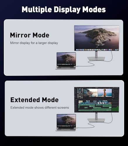 Switchflux HDMI TO VGA Adapter Cable 6Ft [Metal Case, Nylon Cable] 1080P@60Hz Hdmi Male To Vga Male Uni-Directional Braided Cord thumb #4