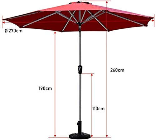 Parasols de jardin 270cm inclinables pour une table de terrasse ombragée - 5
