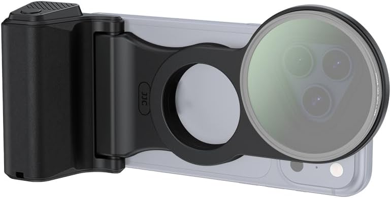 JJC Magnetic 67mm Filter Mount with Phone Camera Grip Kit, Compatible with iPhone 17 16 15 14 Pro, with Remote Control & 1/4" Tripod Screw for Vlogging Video Recording Mobile Filmmaking