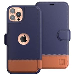 LUPA Legacy iPhone 12 Wallet case for Women & Men – 12 Pro case with Card Holder [Slim and Durable] Faux Leather – Flip Cell Phone case, Folio Credit Cover – Desert Sky