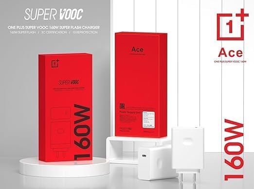 Image of Original Oneplus SUPERVOOC 160W Charger Adapter with C to C Cable Compatible with Oneplus Nord 4 5G |CE4 |Nord CE3 5G| Nord CE 3 Lite 5G | Nord 4 5G | 11R 5G | 11 5G