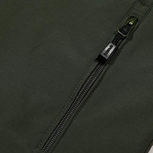 Veste à capuche amovible veste vert uni zippée homme taille 34 - 7