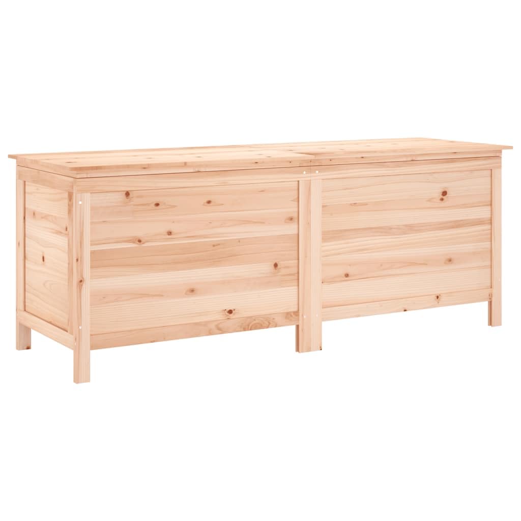 Scatola di immagazzinaggio da giardino, 150 x 50 x 56,5 cm, in legno massiccio e albero di stoccaggio, scatola per cuscini per esterni interni, giardino, balcone o terrazza