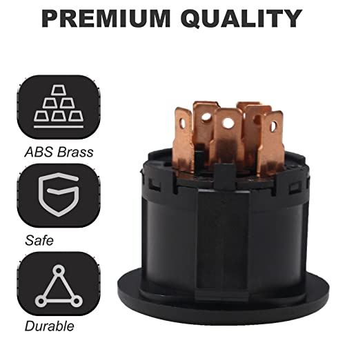 Plqqcy Lawn Mowers Ignition Switch 4 Position With Key For Craftsman, Husqvarna, Ayp, Sears, Poulan Pro Riding Lawn Mower Tractor 193350 532193350,6900-49P1,33457,21546319,448017800,725-07527,705064 #TOP2