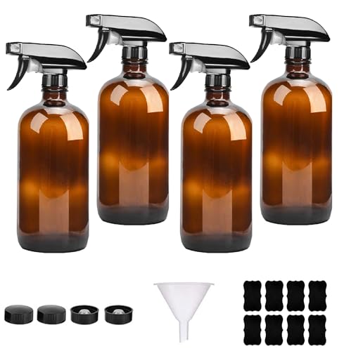 SUXNOS amber glass spray bottles