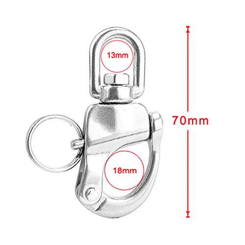 Putuio - Gancio a scatto in acciaio inox, a