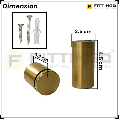 Image of 3 Inch Door Stopper Pipe Magnetic /Stopper for Main Door /Stainless Steel Heavy Duty Magnet Door Stops /Door Back Stopper for Home /Office /Hotels (Pack of 1) - Antique Finish-| 3 Years Warranty |