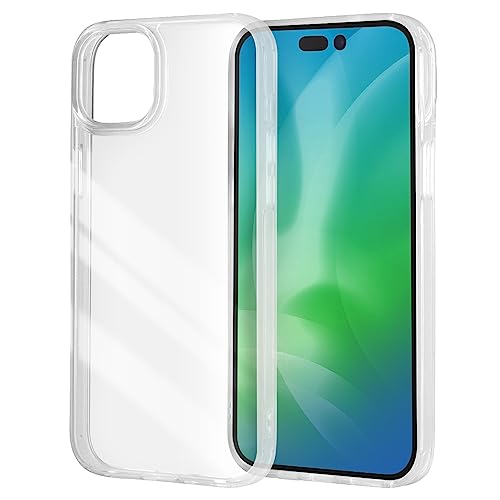 デジタルアルキミスト iPhone15 Plus ケース クリア 耐衝撃 薄型 ワイヤレス充電対応 ハイブリッド素材 ストラップホール付き アイフォン 15 プラス カバー/クリア