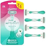Wilkinson Sword - MyIntuition Smooth Sensitive Quattro - Rasoio Usa & Getta - Rasoio a 4 Lame per Donna - 2 Strisce Lubrificanti con Aloe Vera e Vitamina E - Confezione 3+1