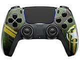 MODDEDZONE Wireless Controller for PS5 with Exclusive and Unique Designs Compatible with PlayStation 5 and PC - The Ideal Christmas Gift for Gaming Enthusiasts - Expertly Crafted in USA Army Mecha