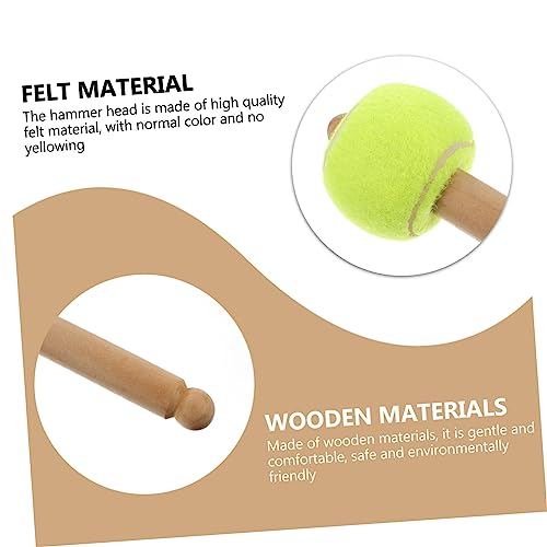 Baquetas de madera con cabeza de fieltro y mango antideslizante miniatura 6