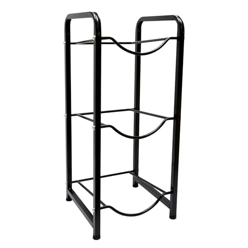 La Mejor Selección de Portagarrafon los más solicitados. 49 MU:4LIFE Estantería Soporte para Garrafones de Agua, Estante de 3 Niveles Resistente y Desmontable, Rack Organizador Acero Duradero para 3 Botellas (Negro, 3 Botellas)