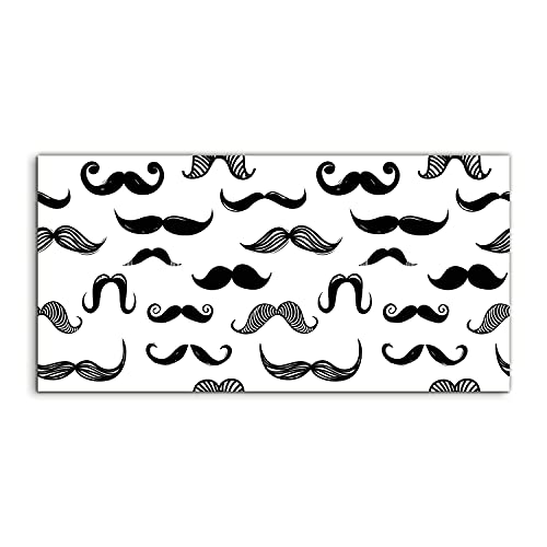Tableau acryl art photo 120x60cm décoration murale chambre salon motif moustache