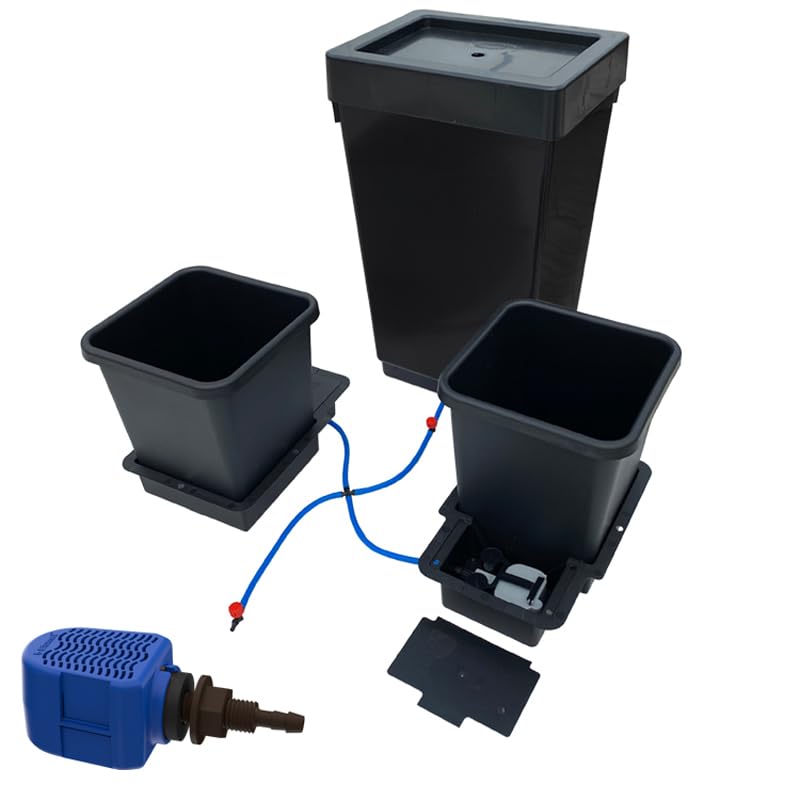 AutoPot 1Pot Fusion Set Bewässerungssystem, 2Pot - 2x 15 Liter Topf, 47 Liter Tank, inkl. Blumat Wasserfilter und Blumat Hochtankanschluss