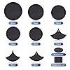 Ejoyous Drum Mute Head Set, 10pcs Drum and Cymbal Mute Pad Set, Drum Silence Mute Practice Pad with Clips, Drumming Mute Silencer Mat Universal 12-22 in 5mm Thickness Rubber Foam Material #5
