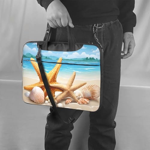 Sac ordinateur portable antichoc noir Seashell pour éviter les bris d'écran